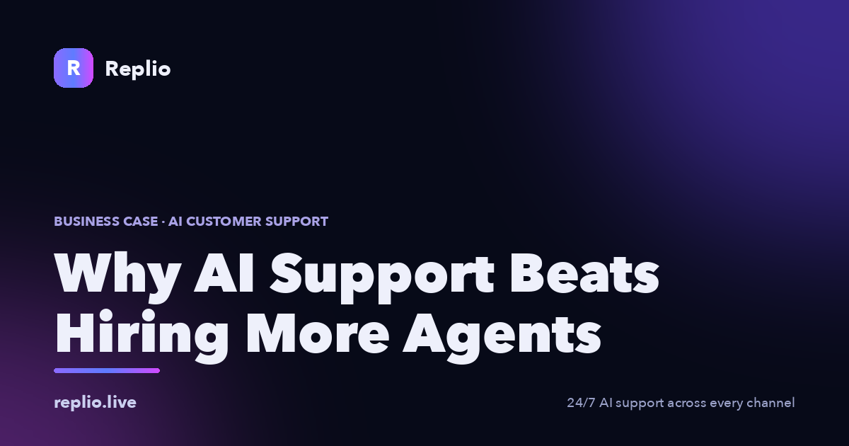 Why AI support beats hiring more agents — comparing the cost and coverage of a new support hire against an AI customer support layer.
