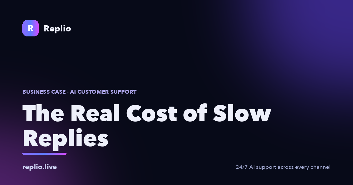 The real cost of slow replies to customers — why delayed responses lose sales and how instant AI replies fix it.