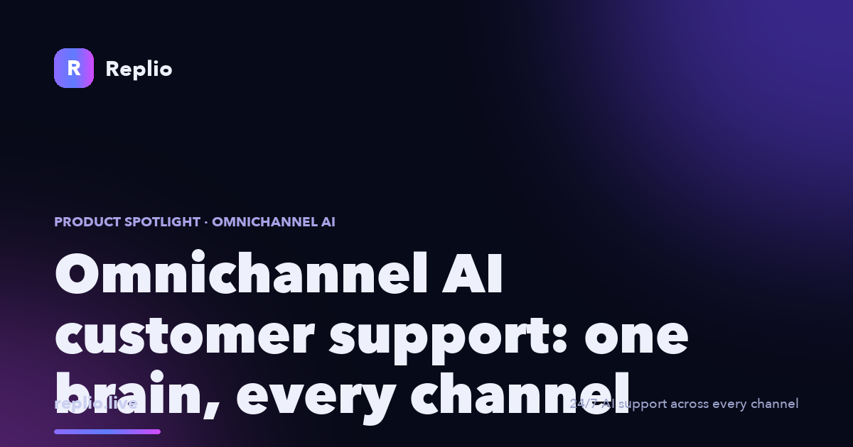 Omnichannel AI customer support: one brain, every channel — how one knowledge base answers WhatsApp, Instagram, Messenger, Telegram and your website.