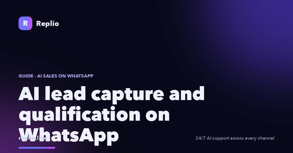 AI lead capture and qualification on WhatsApp — how an AI agent catches every enquiry, asks the qualifying questions and books the call.